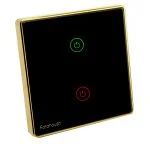 کلید دو پل فراهوش رنگ مشکی با قاب طلایی