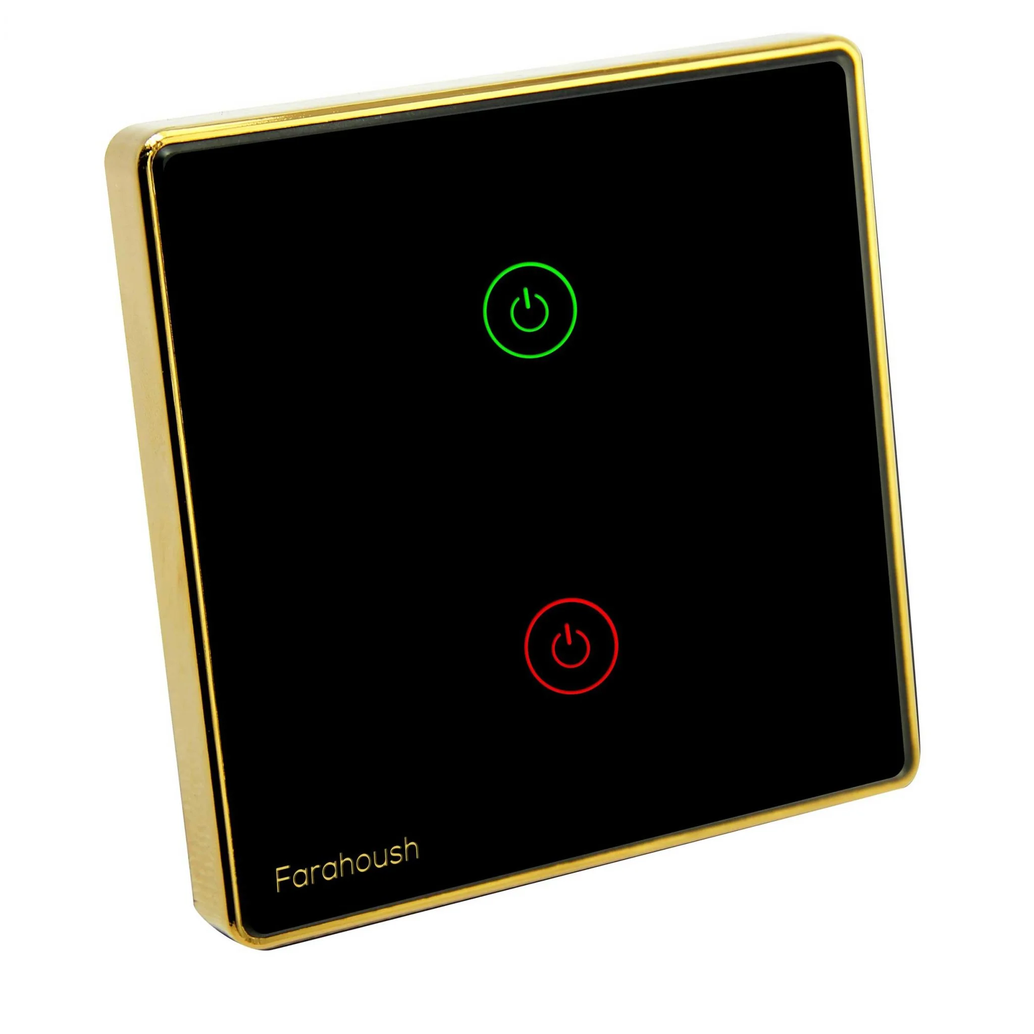 کلید دو پل فراهوش رنگ مشکی با قاب طلایی